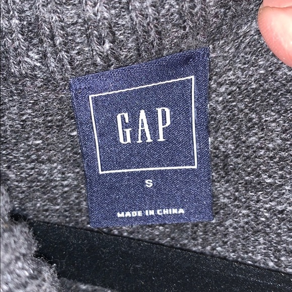 GAP Stripe button Snap Turtleneck long sweater S - Picture 4 of 8